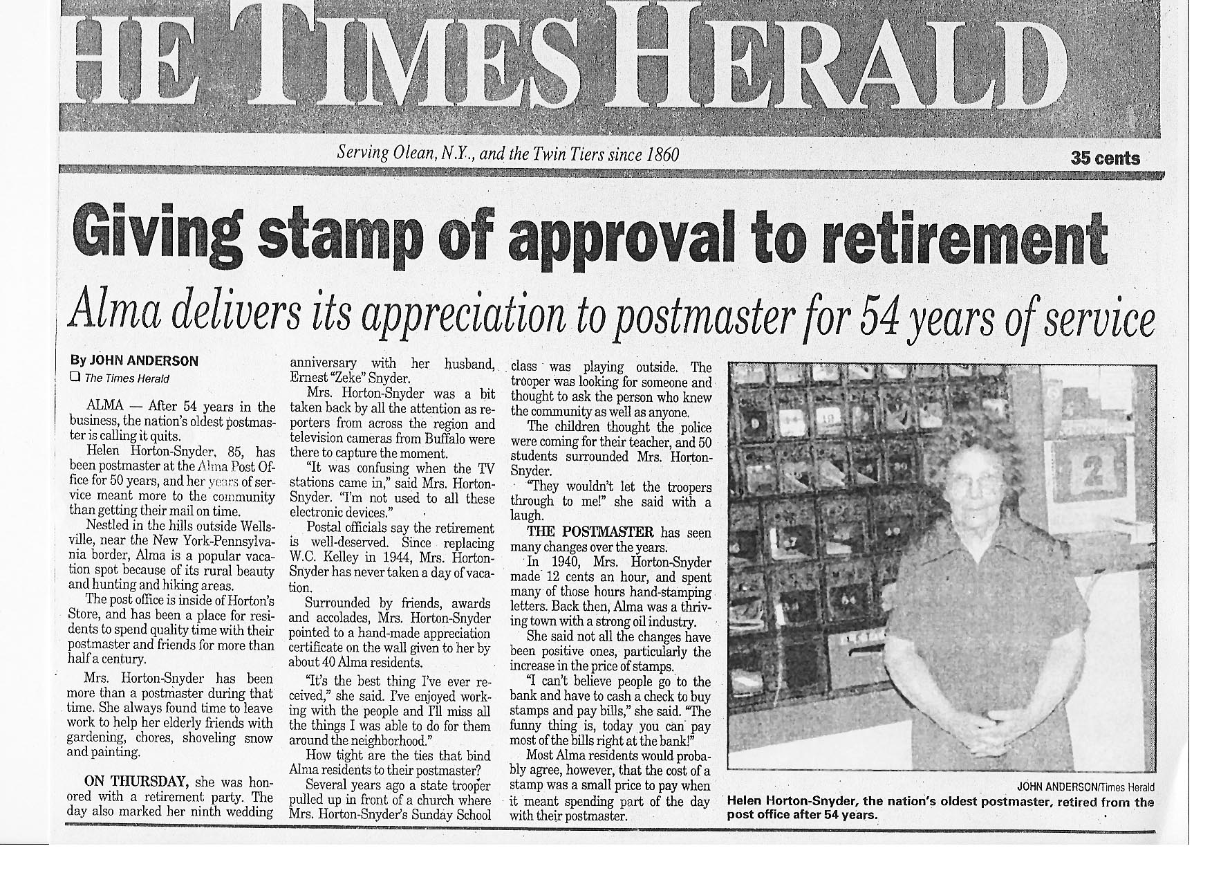 Post Offices Allegany County Historical Society Gallery